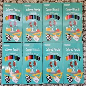 Rarlan Colored Pencils 8 Packs School Classroom Art 12 Assorted Coloring Pencils